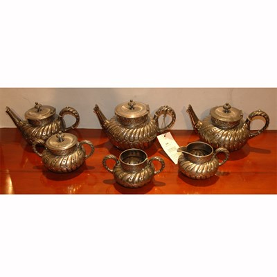 Lot 448 - Meriden B. Co. Silver Plated Six-Piece Tea and...