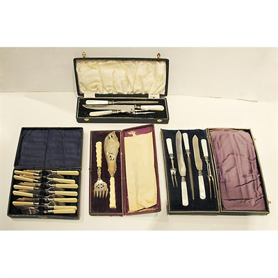 Lot 468 - Group of Ivory and Mother-of-Pearl Handled...
