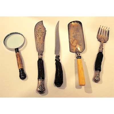 Lot 469 - Group of Ivory and Bone Handled Flatware...