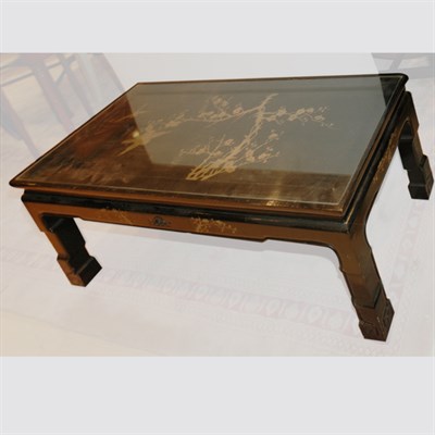 Lot 483 - Chinese Black Painted Low Table Height 15...
