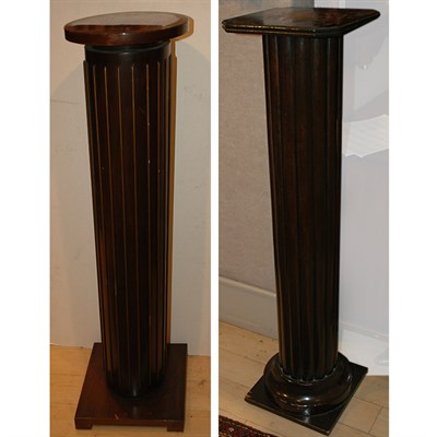 Lot 491 - Neoclassical Style Mahogany Pedestal; Together...