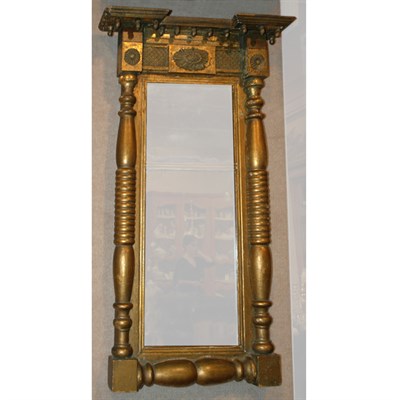 Lot 495 - American Empire Style Gilt-Wood Mirror Height...
