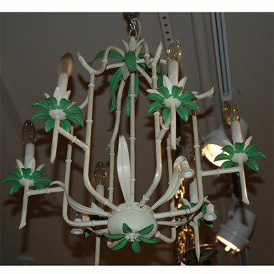 Lot 509 - Tole Six-Light Chandelier Height 22 inches.