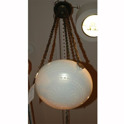 Lot 518 - Art Deco Style Patinated-Metal and Glass...
