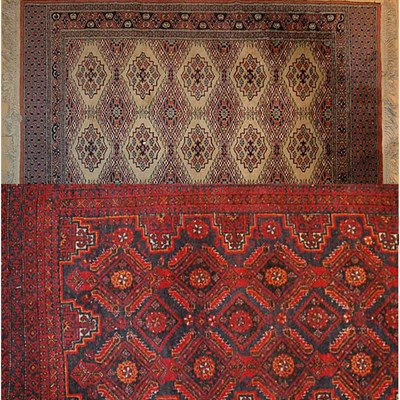 Lot 445 - Group of Three Rugs Comprising a Belouch rug...