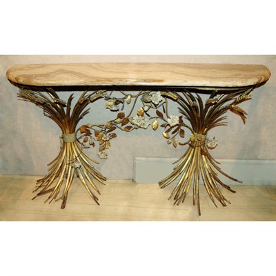 Lot 310 - Neoclassical Style Onyx Top and Gilt-Metal...