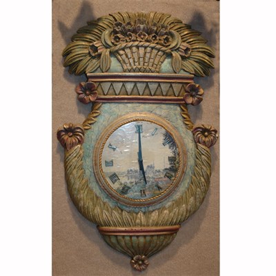 Lot 553 - Neoclassical Style Painted and Carved Wood...