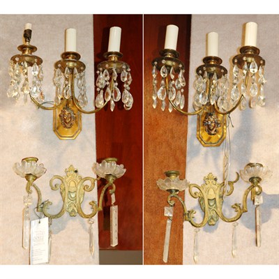Lot 555 - Pair of Neoclassical Style Gilt-Metal and...