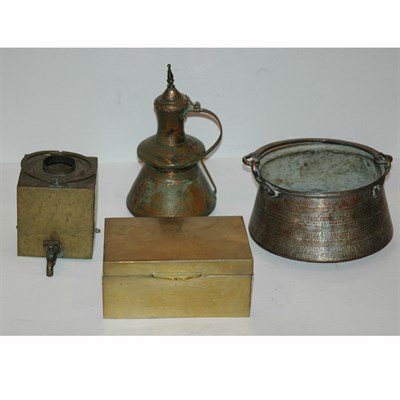 Lot 565 - Group of Brass Articles Including boxes,...