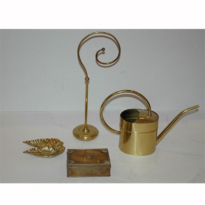 Lot 566 - Group of Brass Articles Including a pair of...