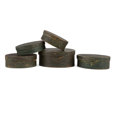 Lot 286 - Set of Five Shaker Style Painted Bentwood...