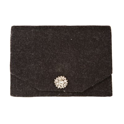 Lot 235 - Rene Mancini Gray Flannel Evening Bag Circa...