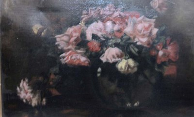 Lot 31 - American School 19th Century Roses in a Vase...