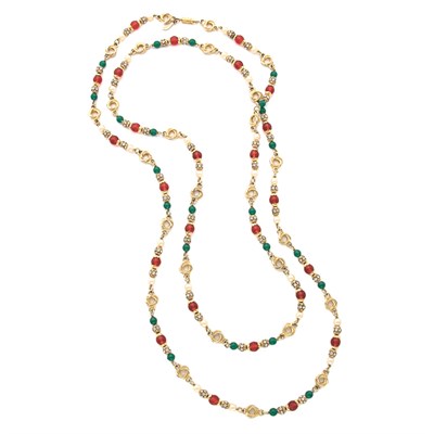 Lot 151 - Chanel Sautoir Circa 1970 Faux pearls, cherry...