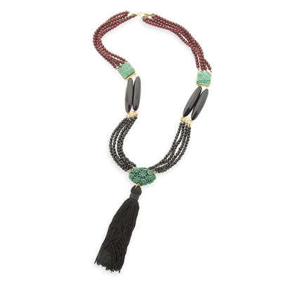 Lot 306 - Art Deco Revival Necklace with Tassel 1970s...