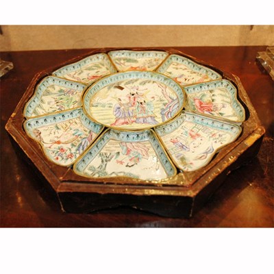 Lot 585 - Chinese Brown Lacquered Sweetmeat Box...