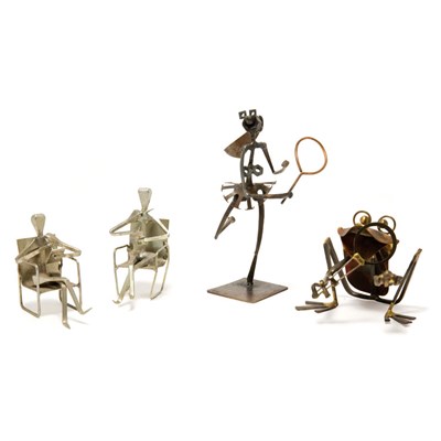 Lot 325 - Group of Metal Figures Approximately fifteen...