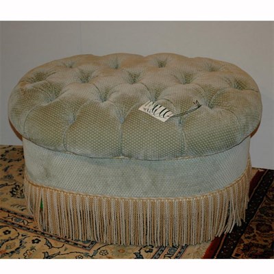 Lot 123 - Victorian Style Tufted Upholstered Ottoman...