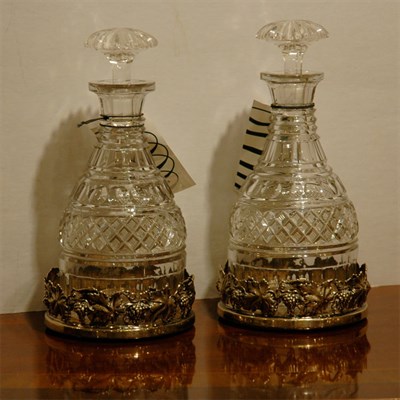 Lot 352A - Pair of English Sterling Silver Wine Coasters;...