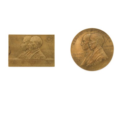 Lot 341 - Two Wright Brothers Medals Celebrating the...