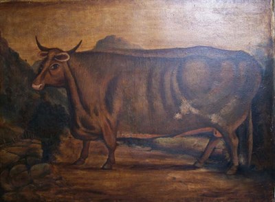 Lot 67 - Continental School 20th Century Cow and Bull:...