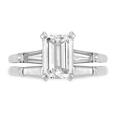 Lot 286 - Diamond Ring and Guard Ring