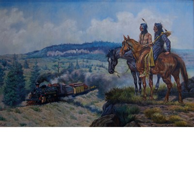Lot 28 - Gregory Perillo American, b. 1929 White Man's...