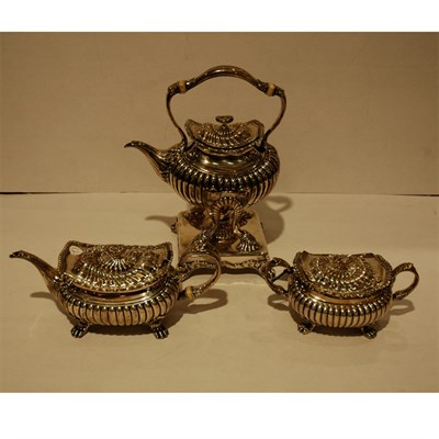 Lot 362 - Whiting Sterling Silver Tea Service Comprising...