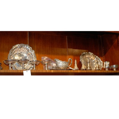 Lot 393 - Group of English and Sterling Silver Table...