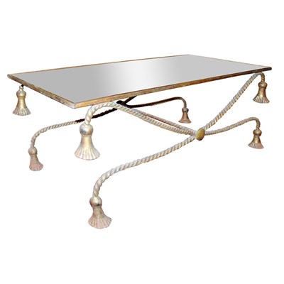 Lot 259 - Mirrored Top Gilt-Bronze Low Table Height 16...