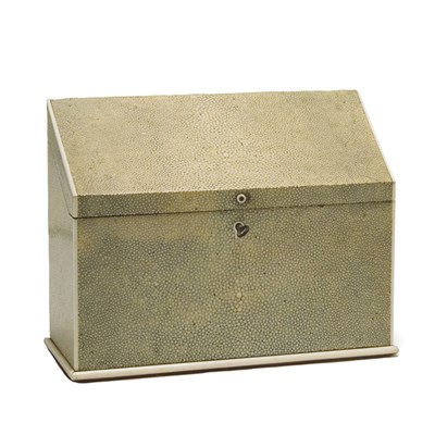 Lot 404 - Edwardian Shagreen and Ivory Letter Box Height...