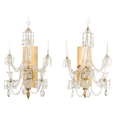 Lot 368 - Pair of George III Style Gilt-Bronze and Cut...