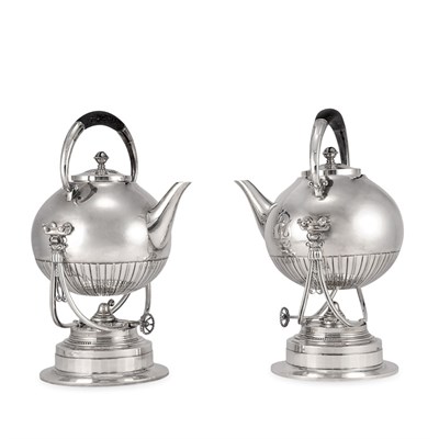 Lot 198 - Johan Rohde Danish, 1856-1935 Pair of Kettles...