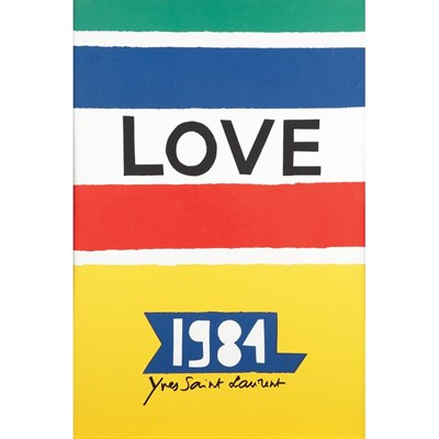 Lot 14 - Framed 1984 Love Poster by Yves Saint Laurent...