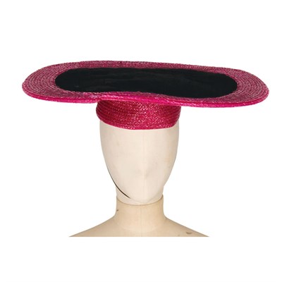 Lot 21 - Yves Saint Laurent Hot Pink Lacquered Straw...