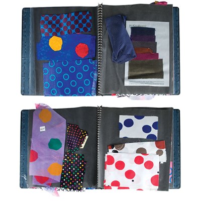 Lot 27 - Polka Dot Swatch Book Containing printed silks,...