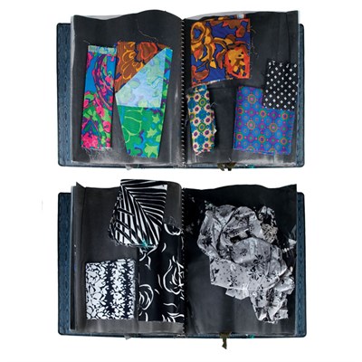 Lot 28 - Floral Fabric Swatch Book Containing printed...