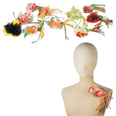 Lot 34 - Group of Flower Pins Circa 1992 Including silk...
