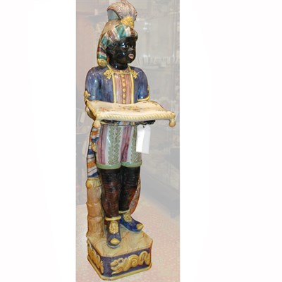 Lot 625 - Italian Ceramic Figure of a Blackamoor Height...