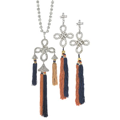 Lot 41 - Yves Saint Laurent Chinoiserie Rhinestone and...