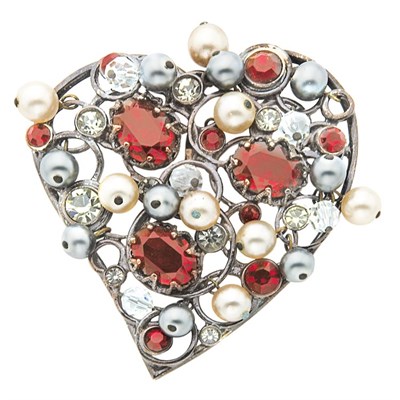 Lot 37 - Yves Saint Laurent Heart Pendant Darkened...