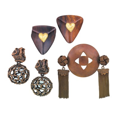 Lot 46 - Yves Saint Laurent Dangling Brooch and Two...
