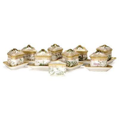 Lot 543 - Set of Eight Royal Copenhagen Flora Danica...