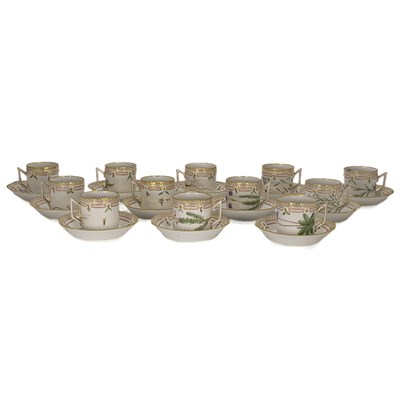 Lot 544 - Set of Twelve Royal Copenhagen Flora Danica...