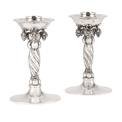Lot 202 - Pair of Georg Jensen Sterling Silver...