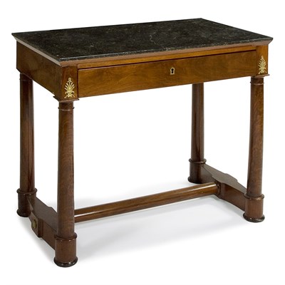 Lot 150 - Empire Style Marble Top Mahogany Console...