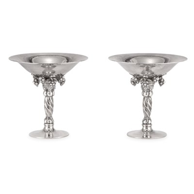 Lot 195 - Georg Jensen Danish, 1866-1935 Pair of...