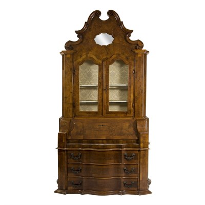 Lot 354 - Italian Baroque Style Burl Wood Bureau...