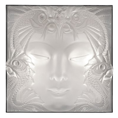 Lot 403 - Lalique Molded Glass Illuminated Tete de Femme...
