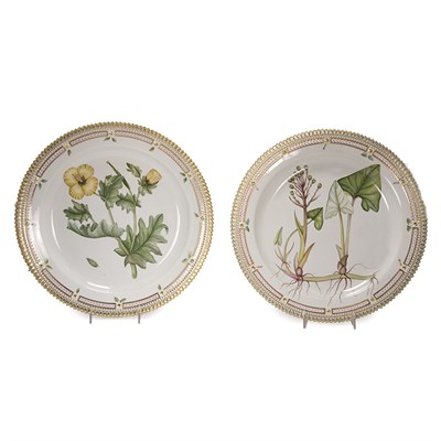 Lot 547 - Two Royal Copenhagen Flora Danica Porcelain...